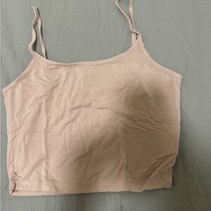 SHEIN Tan Sleeveless Crop Camisole Top